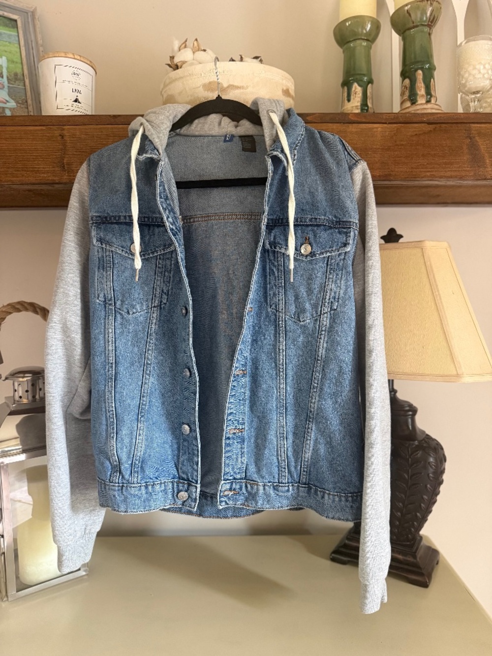 H&M Divided Hooded Denim Jacket - Medium